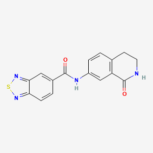 molecular formula C16H12N4O2S B2931807 N-(1-oxo-1,2,3,4-tetrahydroisoquinolin-7-yl)-2,1,3-benzothiadiazole-5-carboxamide CAS No. 1351590-71-0