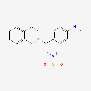 molecular formula C20H27N3O2S B2931818 N-{2-[4-(dimethylamino)phenyl]-2-(1,2,3,4-tetrahydroisoquinolin-2-yl)ethyl}methanesulfonamide CAS No. 946317-27-7