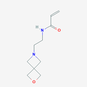 molecular formula C10H16N2O2 B2931849 N-(2-{2-oxa-6-azaspiro[3.3]heptan-6-yl}ethyl)prop-2-enamide CAS No. 2411201-48-2