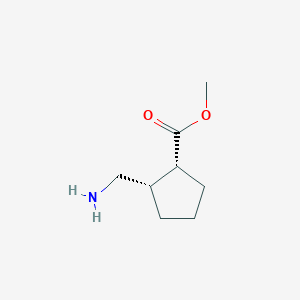 molecular formula C8H15NO2 B2931877 Rac-methyl (1r,2s)-2-(aminomethyl)cyclopentane-1-carboxylate CAS No. 1903583-28-7