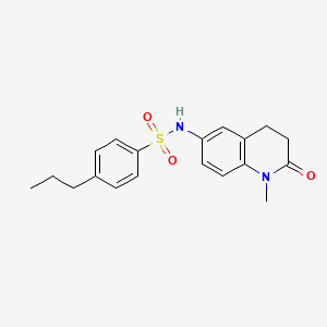 molecular formula C19H22N2O3S B2931888 N-(1-methyl-2-oxo-1,2,3,4-tetrahydroquinolin-6-yl)-4-propylbenzene-1-sulfonamide CAS No. 922105-75-7