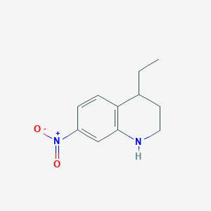 molecular formula C11H14N2O2 B2931889 4-Ethyl-7-nitro-1,2,3,4-tetrahydroquinoline CAS No. 2092461-37-3
