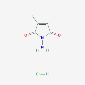 molecular formula C5H7ClN2O2 B2931892 1-amino-3-methyl-2,5-dihydro-1H-pyrrole-2,5-dione hydrochloride CAS No. 2309629-87-4