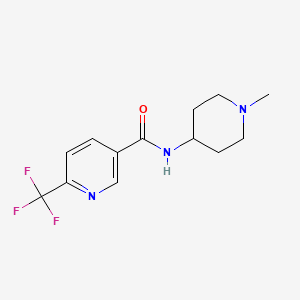 molecular formula C13H16F3N3O B2931915 N-(1-methylpiperidin-4-yl)-6-(trifluoromethyl)pyridine-3-carboxamide CAS No. 2097919-11-2