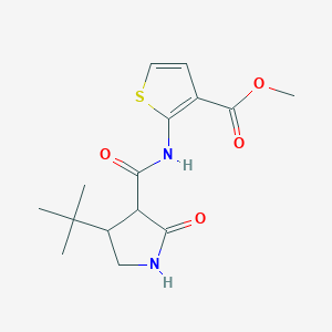 molecular formula C15H20N2O4S B2931947 Methyl 2-(4-tert-butyl-2-oxopyrrolidine-3-amido)thiophene-3-carboxylate CAS No. 2097895-70-8