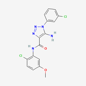 5-amino-N-(2-chloro-5-methoxyphenyl)-1-(3-chlorophenyl)-1H-1,2,3-triazole-4-carboxamide