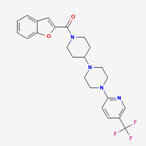 Benzofuran-2-yl(4-(4-(5-(trifluoromethyl)pyridin-2-yl)piperazin-1-yl)piperidin-1-yl)methanone