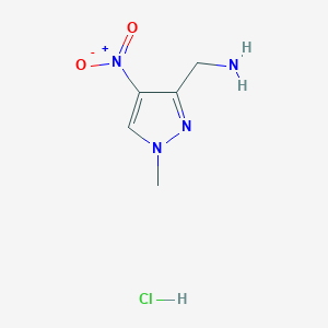 (1-Methyl-4-nitropyrazol-3-yl)methanamine;hydrochloride