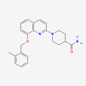 1-(8-((2-Methylbenzyl)oxy)quinolin-2-yl)piperidine-4-carboxamide