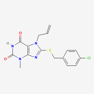 7-Allyl-8-(4-chloro-benzylsulfanyl)-3-methyl-3,7-dihydro-purine-2,6-dione