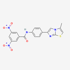 N-(4-(3-methylimidazo[2,1-b]thiazol-6-yl)phenyl)-3,5-dinitrobenzamide