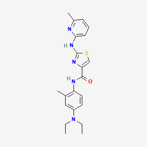 N-(4-(diethylamino)-2-methylphenyl)-2-((6-methylpyridin-2-yl)amino)thiazole-4-carboxamide