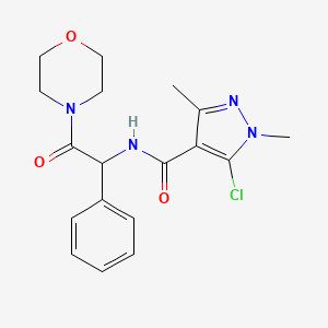 B2932088 5-chloro-1,3-dimethyl-N-(2-morpholino-2-oxo-1-phenylethyl)-1H-pyrazole-4-carboxamide CAS No. 1030609-39-2