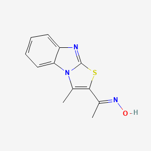 B2932098 1-(3-Methyl[1,3]thiazolo[3,2-a][1,3]benzimidazol-2-yl)-1-ethanone oxime CAS No. 5268-76-8