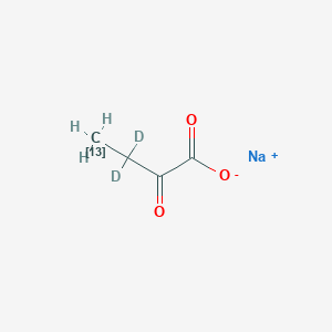molecular formula C4H5NaO3 B029321 alpha-Ketobutyric Acid-13C,d2 Sodium Salt CAS No. 1189500-69-3