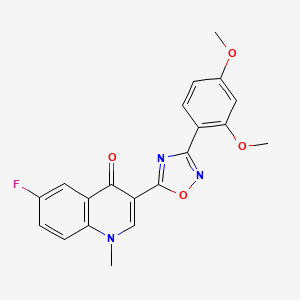 3-(3-(2,4-dimethoxyphenyl)-1,2,4-oxadiazol-5-yl)-6-fluoro-1-methylquinolin-4(1H)-one