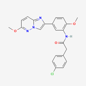 2-(4-chlorophenyl)-N-(2-methoxy-5-(6-methoxyimidazo[1,2-b]pyridazin-2-yl)phenyl)acetamide