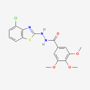 N'-(4-chloro-1,3-benzothiazol-2-yl)-3,4,5-trimethoxybenzohydrazide