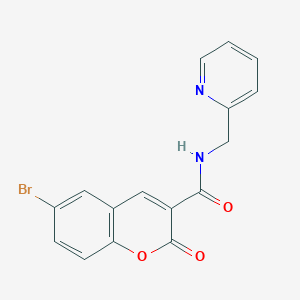 6-bromo-2-oxo-N-(pyridin-2-ylmethyl)-2H-chromene-3-carboxamide