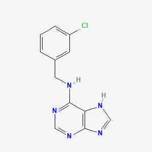 N-[(3-chlorophenyl)methyl]-7H-purin-6-amine