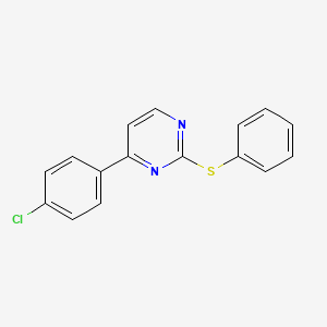 4-(4-Chlorophenyl)-2-(phenylsulfanyl)pyrimidine