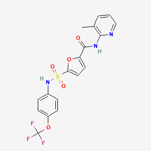 N-(3-methylpyridin-2-yl)-5-(N-(4-(trifluoromethoxy)phenyl)sulfamoyl)furan-2-carboxamide