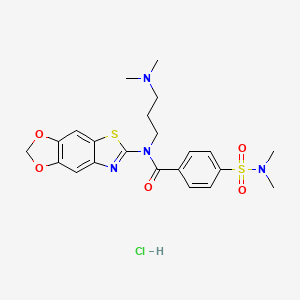 N-([1,3]dioxolo[4',5':4,5]benzo[1,2-d]thiazol-6-yl)-N-(3-(dimethylamino)propyl)-4-(N,N-dimethylsulfamoyl)benzamide hydrochloride