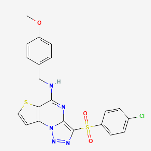 3-[(4-chlorophenyl)sulfonyl]-N-(4-methoxybenzyl)thieno[2,3-e][1,2,3]triazolo[1,5-a]pyrimidin-5-amine