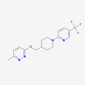 3-Methyl-6-[[1-[5-(trifluoromethyl)pyridin-2-yl]piperidin-4-yl]methoxy]pyridazine