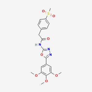 2-(4-(methylsulfonyl)phenyl)-N-(5-(3,4,5-trimethoxyphenyl)-1,3,4-oxadiazol-2-yl)acetamide