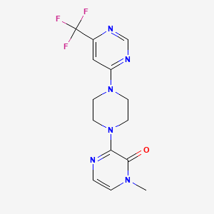 1-Methyl-3-{4-[6-(trifluoromethyl)pyrimidin-4-yl]piperazin-1-yl}-1,2-dihydropyrazin-2-one