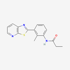 molecular formula C16H15N3OS B2932181 N-(2-methyl-3-(thiazolo[5,4-b]pyridin-2-yl)phenyl)propionamide CAS No. 896678-60-7