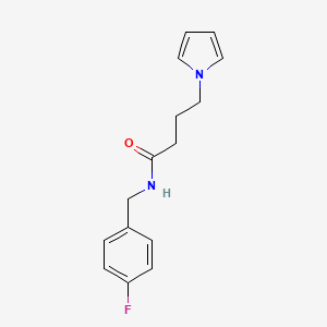 molecular formula C15H17FN2O B2932209 N-(4-fluorobenzyl)-4-(1H-pyrrol-1-yl)butanamide CAS No. 1251665-13-0