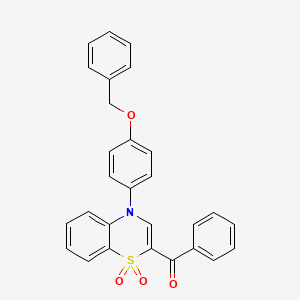 {4-[4-(benzyloxy)phenyl]-1,1-dioxido-4H-1,4-benzothiazin-2-yl}(phenyl)methanone