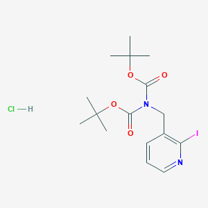 Tert-butyl N-[(2-iodopyridin-3-yl)methyl]-N-[(2-methylpropan-2-yl)oxycarbonyl]carbamate;hydrochloride