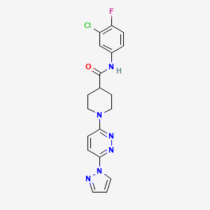 1-(6-(1H-pyrazol-1-yl)pyridazin-3-yl)-N-(3-chloro-4-fluorophenyl)piperidine-4-carboxamide