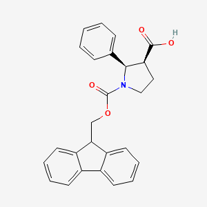 (2R,3S)-1-{[(9H-fluoren-9-yl)methoxy]carbonyl}-2-phenylpyrrolidine-3-carboxylic acid