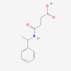 molecular formula C12H15NO3 B2932226 3-[(1-Phenylethyl)carbamoyl]propanoic acid CAS No. 21752-34-1; 60756-87-8