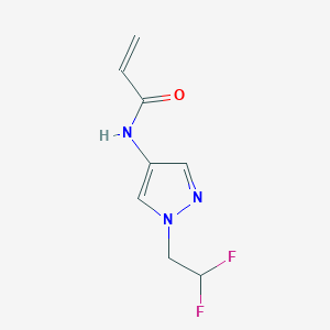 B2932252 N-[1-(2,2-Difluoroethyl)pyrazol-4-yl]prop-2-enamide CAS No. 2175581-11-8