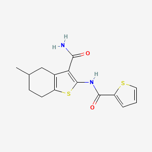 5-Methyl-2-(thiophene-2-carboxamido)-4,5,6,7-tetrahydrobenzo[b]thiophene-3-carboxamide