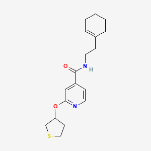 N-(2-(cyclohex-1-en-1-yl)ethyl)-2-((tetrahydrothiophen-3-yl)oxy)isonicotinamide