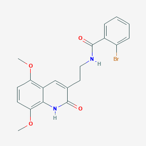 2-bromo-N-[2-(5,8-dimethoxy-2-oxo-1H-quinolin-3-yl)ethyl]benzamide