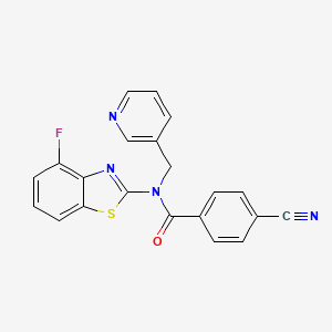4-cyano-N-(4-fluorobenzo[d]thiazol-2-yl)-N-(pyridin-3-ylmethyl)benzamide
