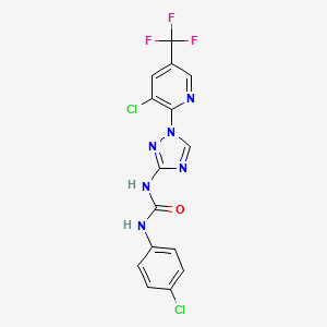 N-(4-chlorophenyl)-N'-{1-[3-chloro-5-(trifluoromethyl)-2-pyridinyl]-1H-1,2,4-triazol-3-yl}urea