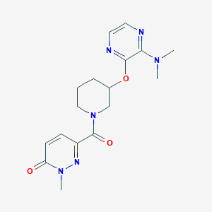 6-(3-((3-(dimethylamino)pyrazin-2-yl)oxy)piperidine-1-carbonyl)-2-methylpyridazin-3(2H)-one