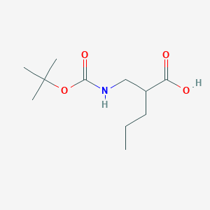 molecular formula C11H21NO4 B2932290 2-(((tert-Butoxycarbonyl)amino)methyl)pentanoic acid CAS No. 1490249-28-9