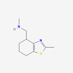 molecular formula C10H16N2S B2932299 Methyl[(2-methyl-4,5,6,7-tetrahydro-1,3-benzothiazol-4-yl)methyl]amine CAS No. 77528-58-6