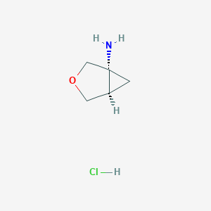 molecular formula C5H10ClNO B2932351 (1R,5R)-3-Oxabicyclo[3.1.0]hexan-1-amine;hydrochloride CAS No. 2307776-44-7