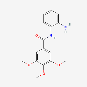 molecular formula C16H18N2O4 B2932376 N-(2-Aminophenyl)-3,4,5-trimethoxybenzamide CAS No. 404894-28-6