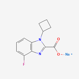 molecular formula C12H10FN2NaO2 B2932400 Sodium 1-cyclobutyl-4-fluoro-1H-benzo[d]imidazole-2-carboxylate CAS No. 2197053-01-1